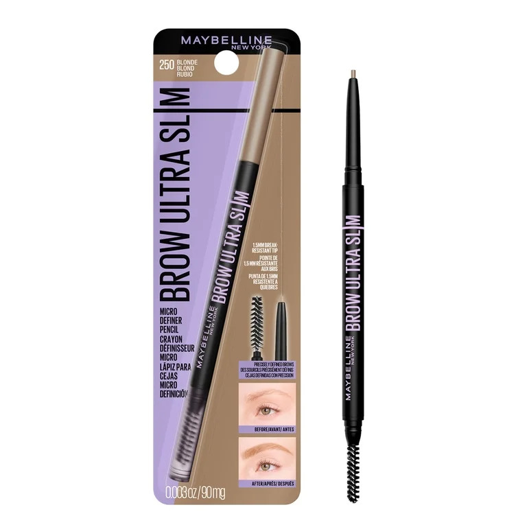 Maybelline Express Brow Ultra Slim Pencil Eyebrow Makeup, Blonde | Walmart (US)