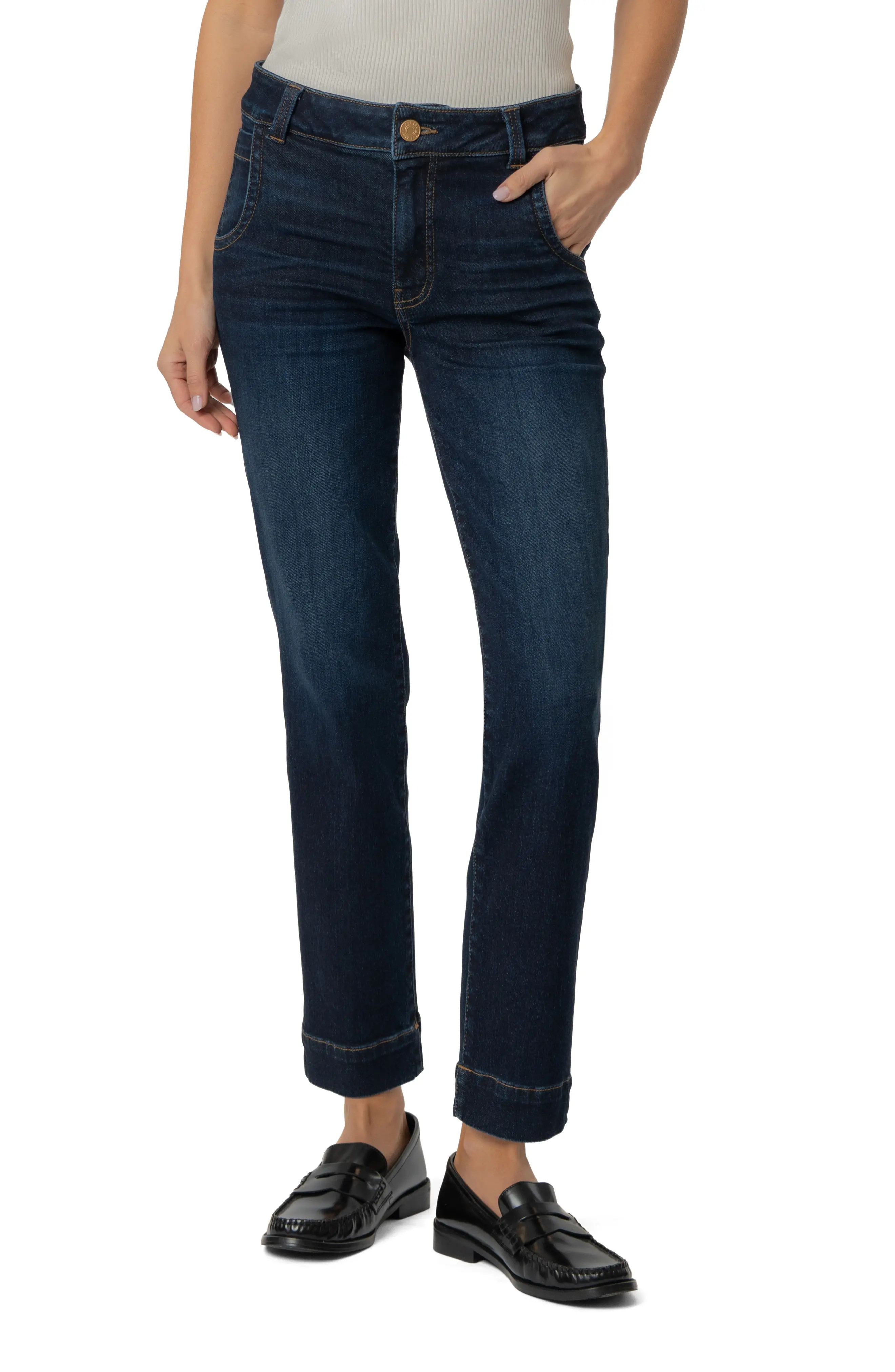 Reese High Rise Ankle Slim Straight Leg Jeans | Nordstrom