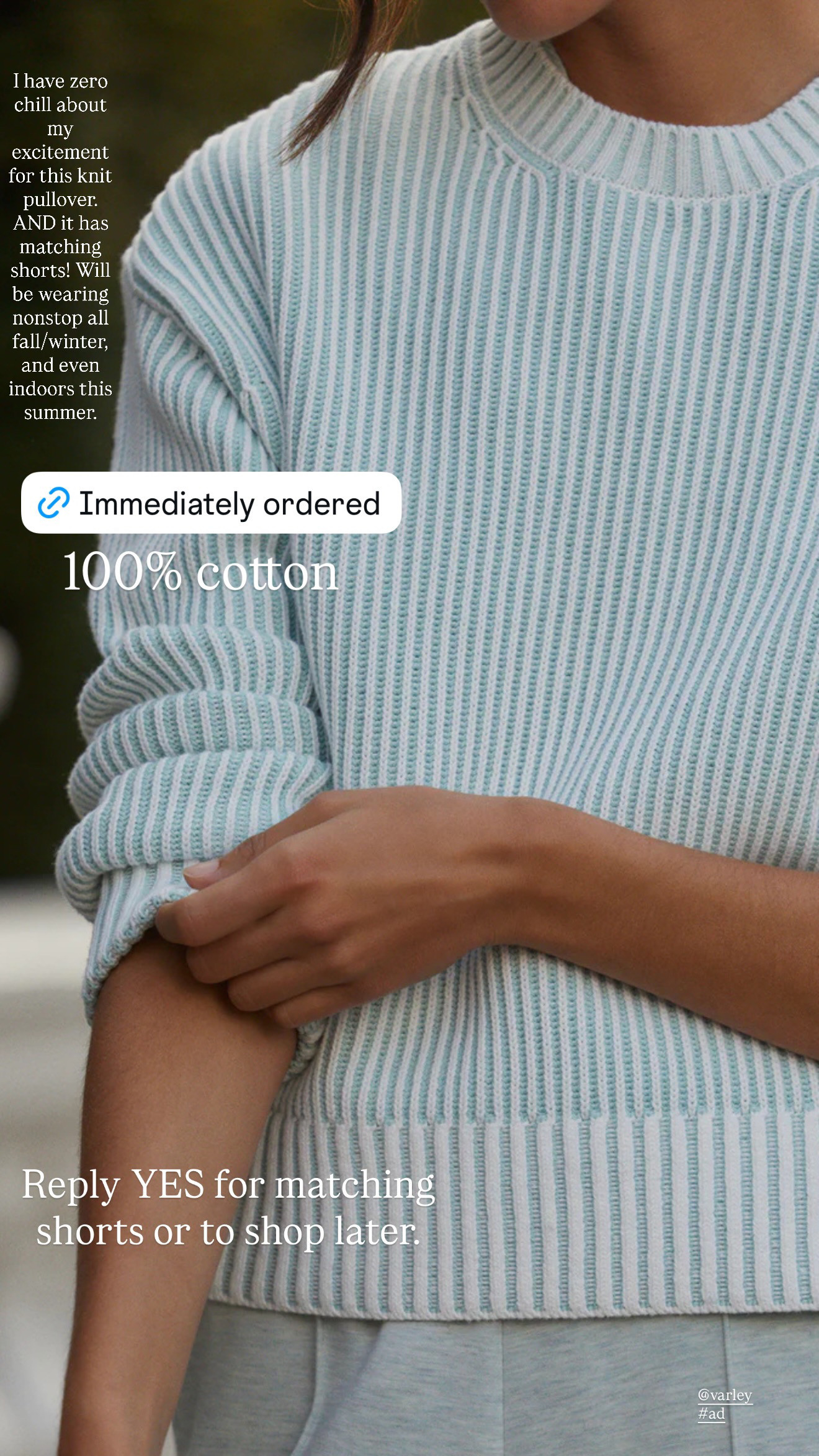 This Varley seafoam green crewneck knit sweater was an immediate add to cart for me! It's so gorgeous and perfect for cooler weather. 

crewneck sweater, fall sweater, fall outfit, mom style, casual outfit  

 #LTKmomlife #LTKSeasonal #LTKActive