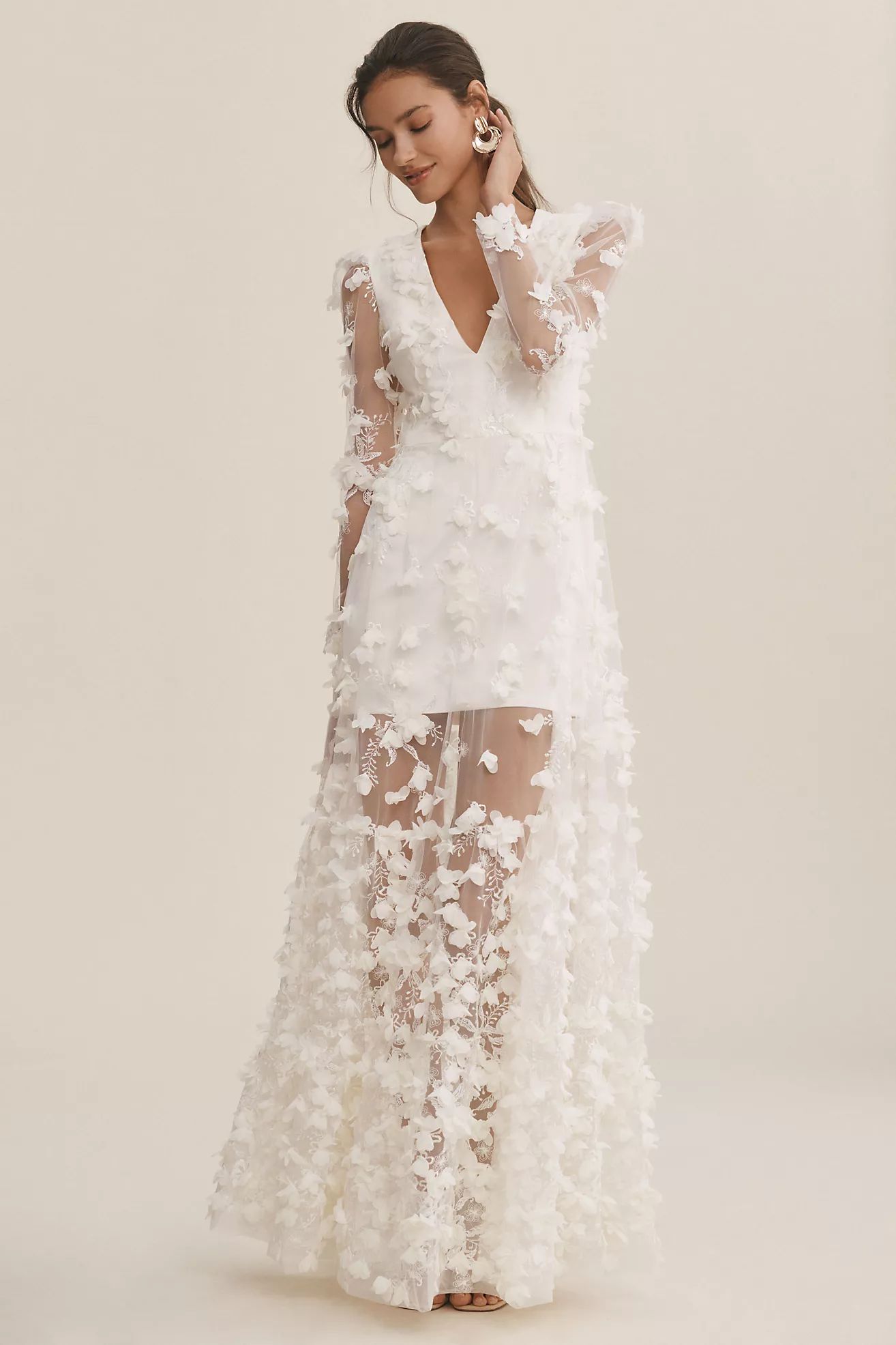 Helsi Blair Long-Sleeve V-Neck Floral Maxi Dress | Anthropologie (US)