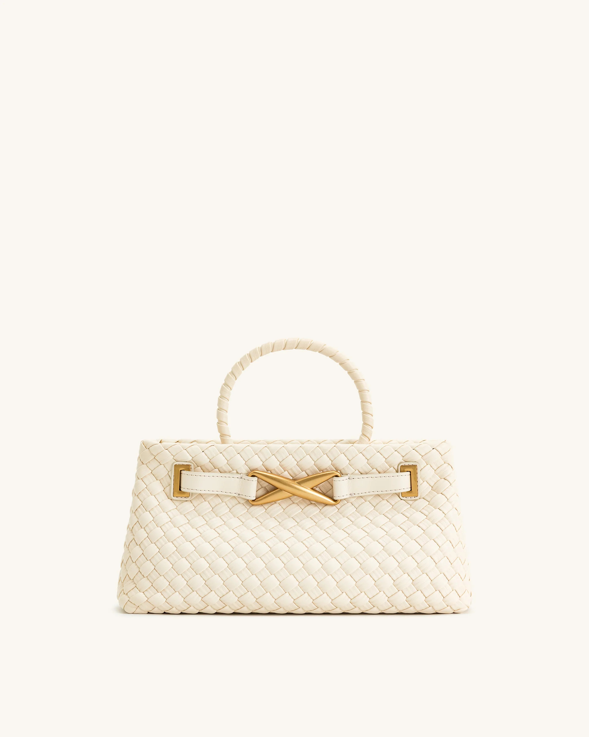 Elora Woven Tote Bag - White | JW PEI US