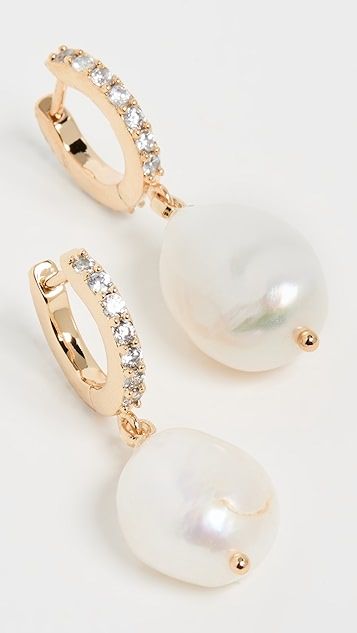 Polished Gold and Rhinestone Earrings | Shopbop