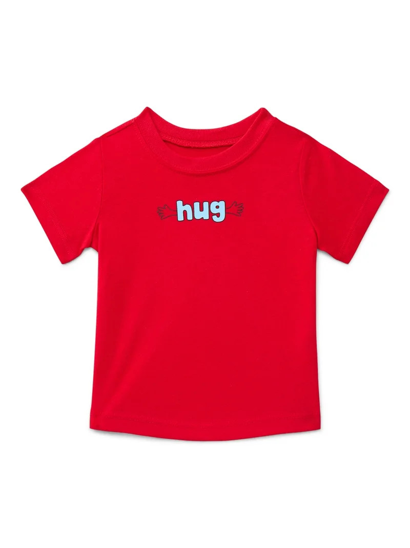 Wonder Nation Baby Boy Short Sleeve Graphic T-Shirt, Sizes 0-24 Months | Walmart (US)