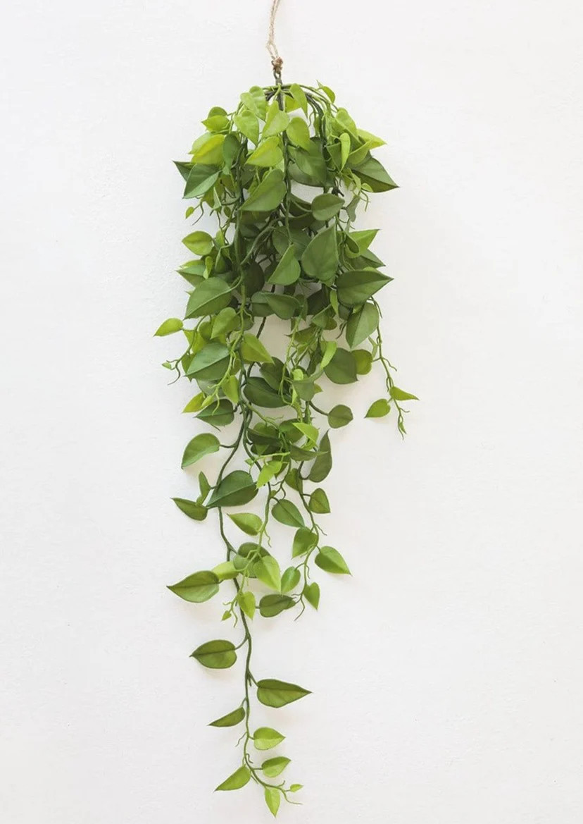 Artificial Plants Hanging Philodendron Bush - 32" | Afloral