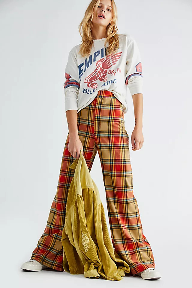 Plaid Jules Pants | Free People (Global - UK&FR Excluded)