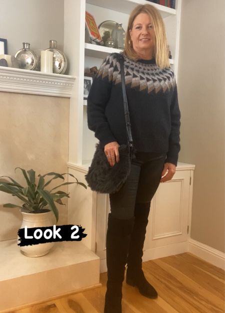Fair Isle sweaters are trending and there a zillion ways to style. Pair with flares and lug boots; gray jeans and tan riding boots; faux leather jeans and over the knee boots. 

#LTKsalealert #LTKSeasonal #LTKshoecrush