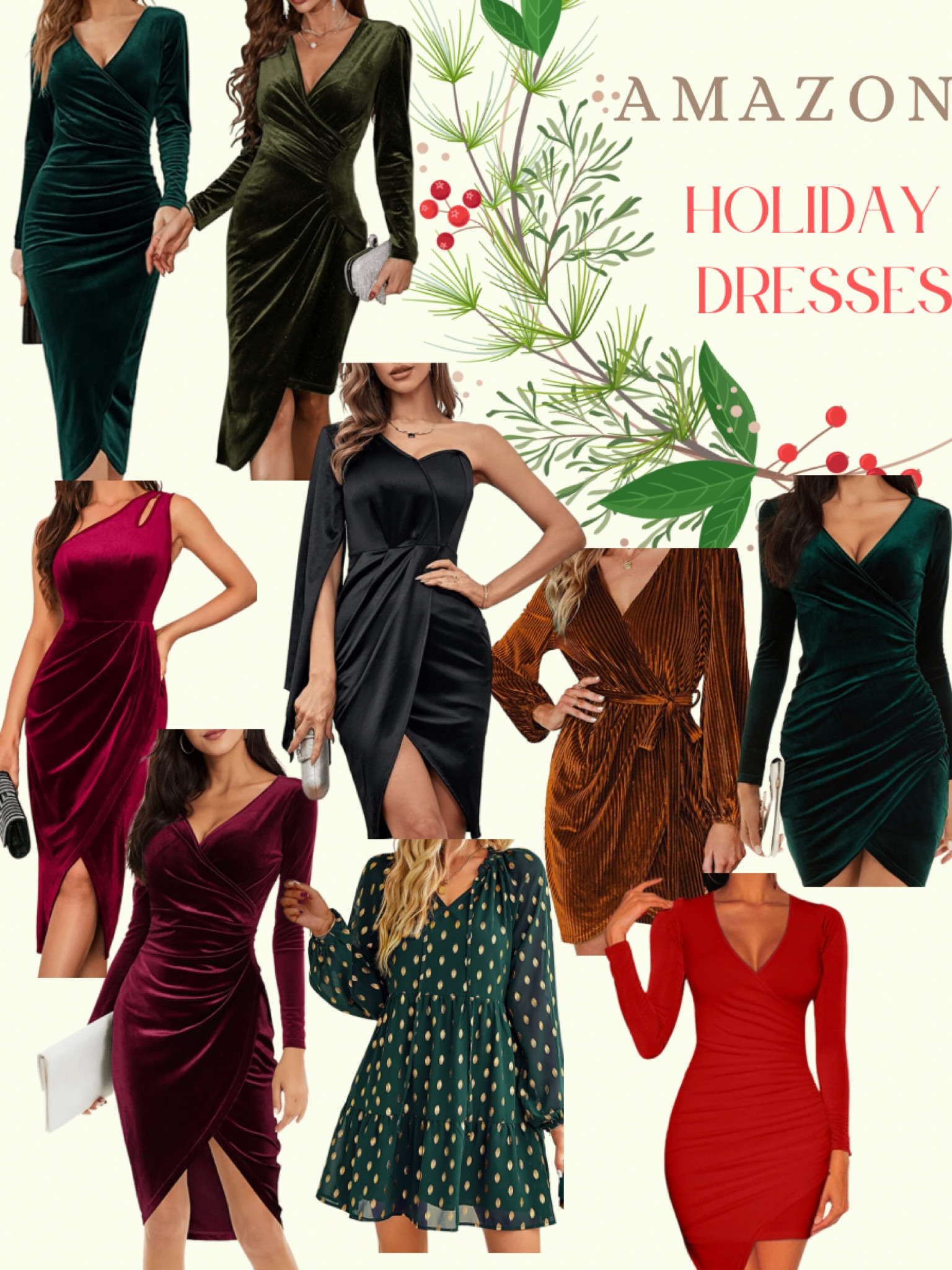 Amazon holiday dresses. I personally love and always wear a velvet dress on Christmas!

Amazon , amazon finds , amazon christmas dress , amazon must haves , Thanksgiving outfit , thanksgiving dress , christmas outfit ,  chairman’s dress , holiday outfit , christmas party outfit , party outfit , dress , dresses , velvet dress , velvet dresses , bump friendly , bump friendly christmas dress , bump , curves , thanksgiving , christmas , holiday dress , affordable , christmas decorations , christmas decor , amazon , amazon finds , amazon christmas , amazon home decor , amazon christmas decor , amazon must haves , maxi dress , mini dress #LTKHoliday #LTKunder100 #LTKbump #LTKcurves

#LTKSeasonal #LTKstyletip #LTKunder50