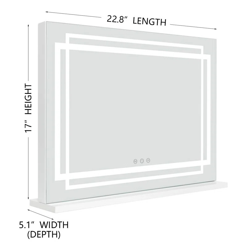 Barnali Metal Flat LED Mirror | Wayfair North America