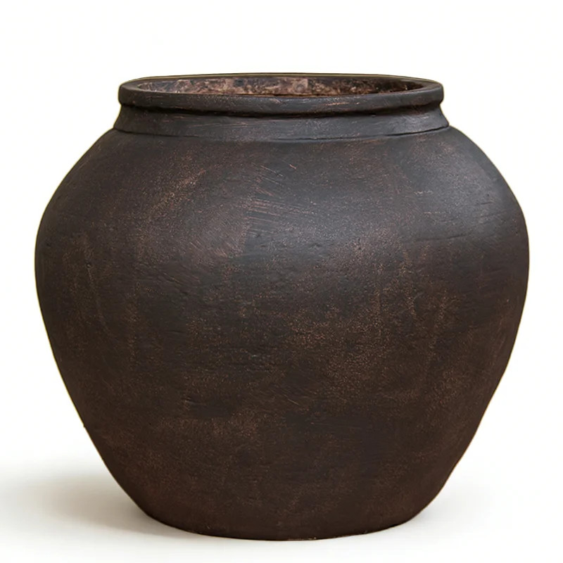 12" H x 14" Dia Fiberstone Vintage Style Planter with Drainage Hole, Indoor/Outdoor Large Plant P... | Wayfair North America