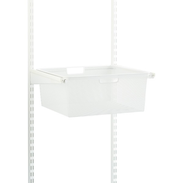 White Elfa classic 18" Mesh Hanging Drawers & Frame | The Container Store