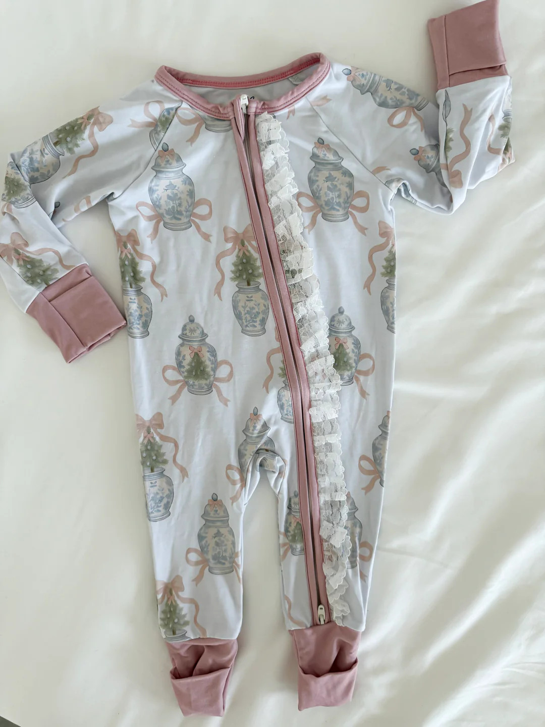 READY TO SHIP A Southern Charm Christmas Baby Romper | Flourish in Frills