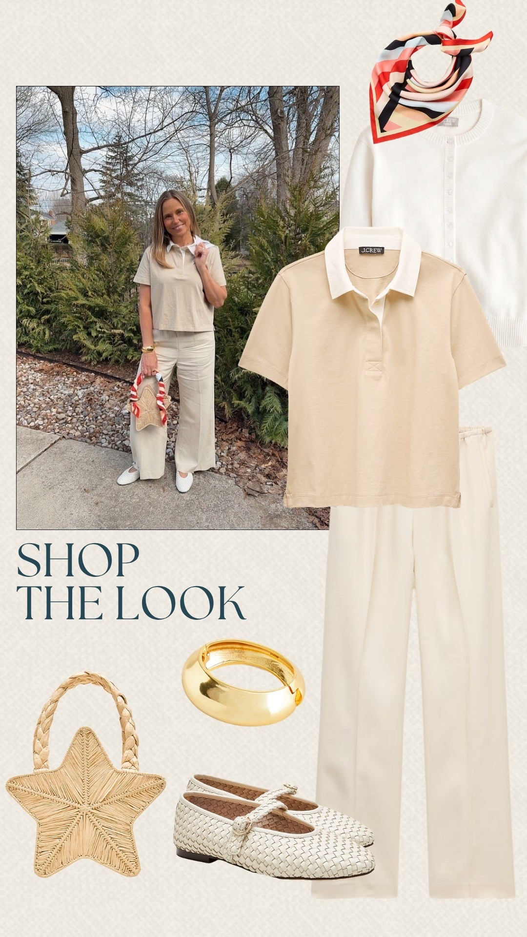 We styled these J.Crew pants with soft neutrals for a simple, pulled together look. We love how everything feels light and easy. The bag adds a fun pop of color.

#LTKSeasonal #LTKMidsize #LTKOver40