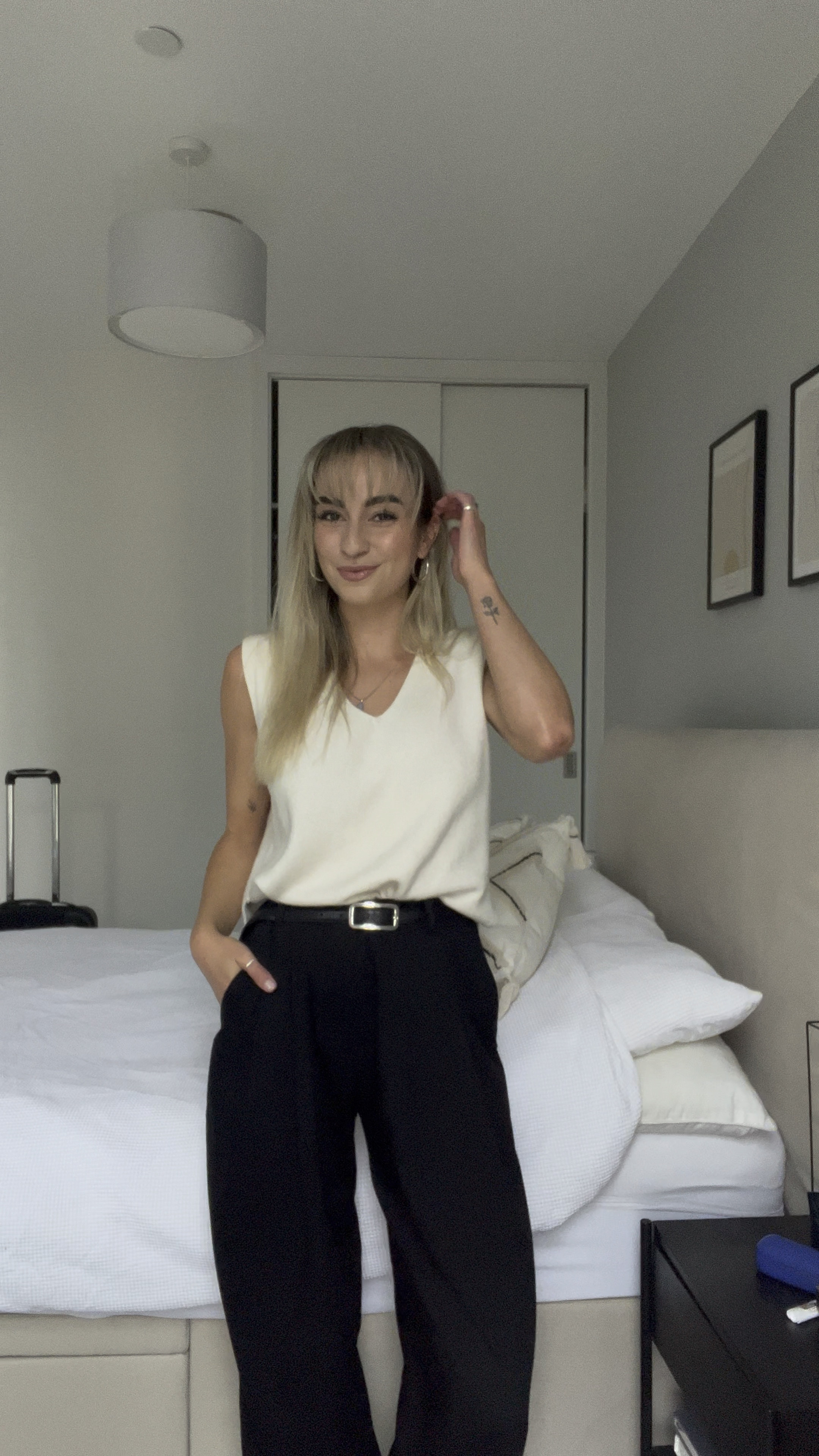 Quick OOTD video before meetings in London 🇬🇧 a sweater vest with tailored trousers is such a good staple workwear outfit. 

#LTKworkwear #LTKeurope #LTKunder50