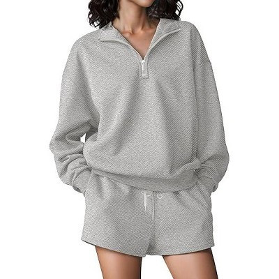 SHESHOW Womens Sweatsuits 2 Piece Set Oversized Sweatshirt and Shorts With Pockets Casual Lounge Sets | Target