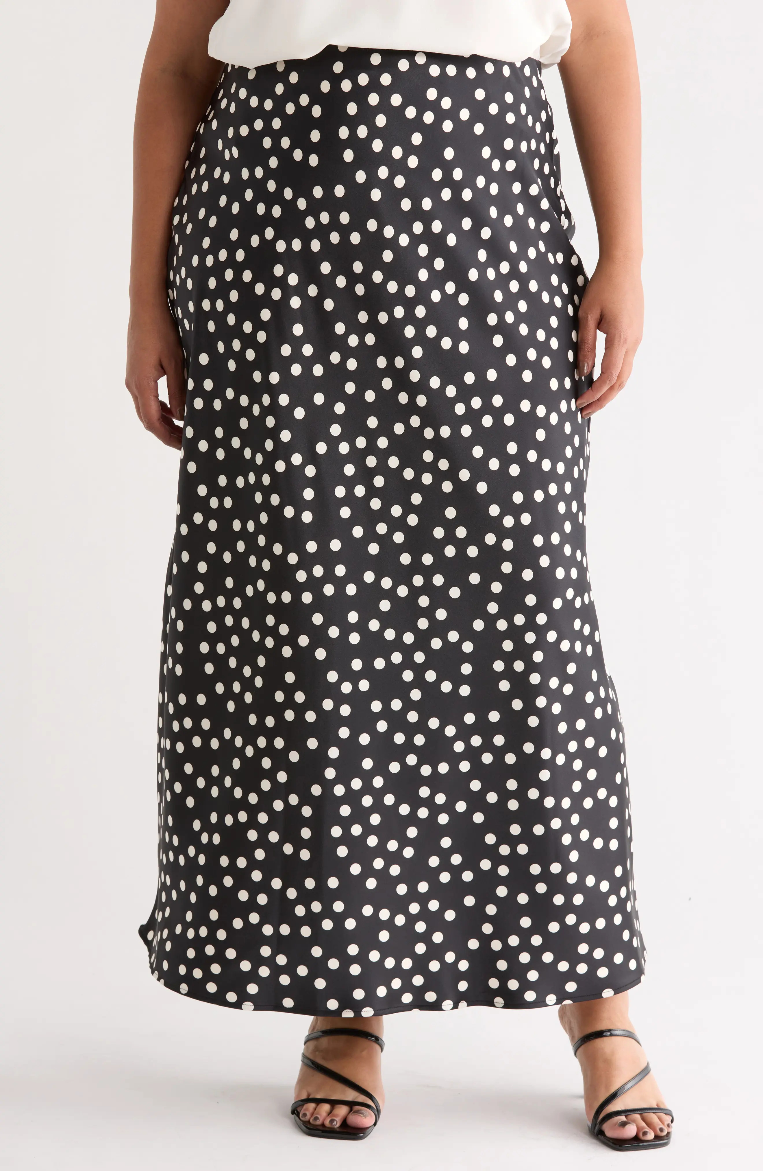 Polka Dot Satin Maxi Skirt (Women) | Nordstromrack | Nordstrom Rack