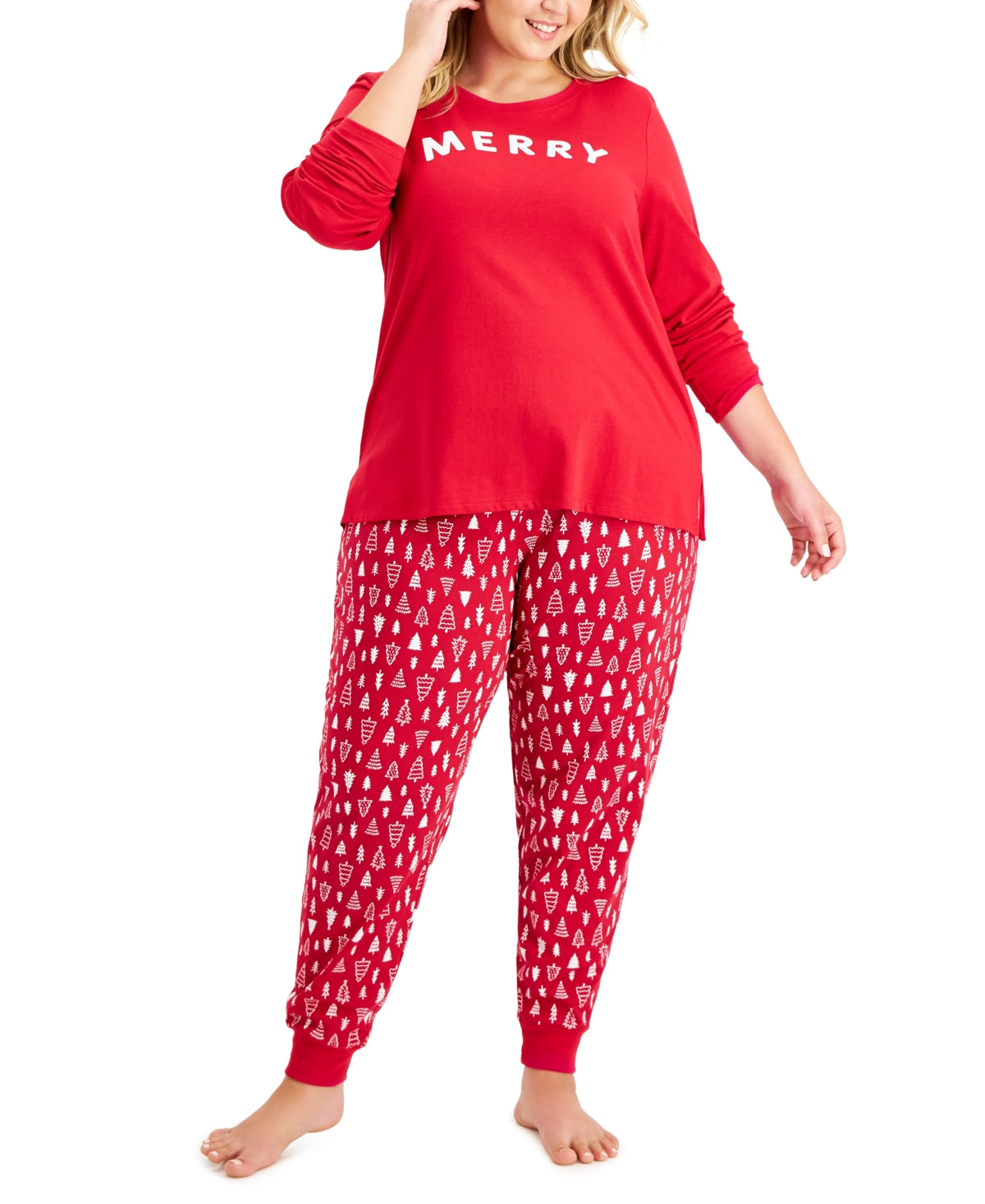 Matching Women's Plus Merry Family Pajama Set, Created for Macy's | Macys (US)