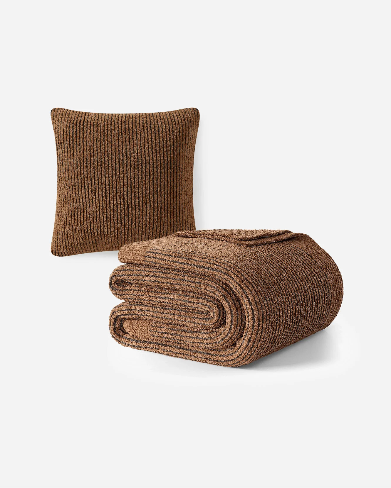 Two-Tone Ribbed Bundle - Chestnut - Mocha / King | Sunday Citizen