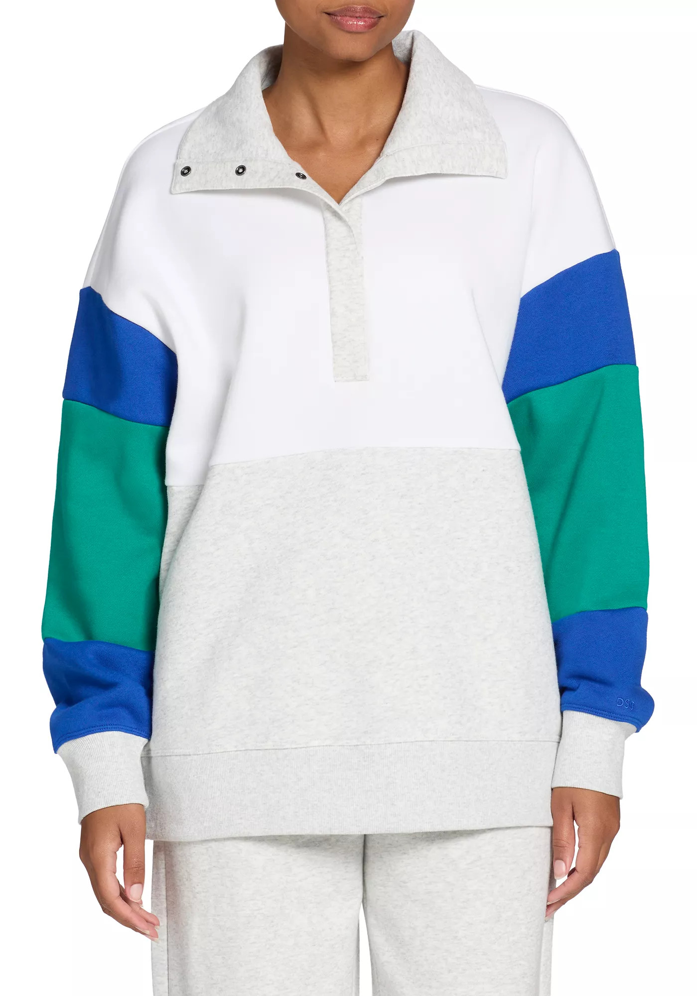 DSG Women's Classic Cotton Snap Neck Sweatshirt, Small, Melted Emerald | DICK'S Sporting Goods