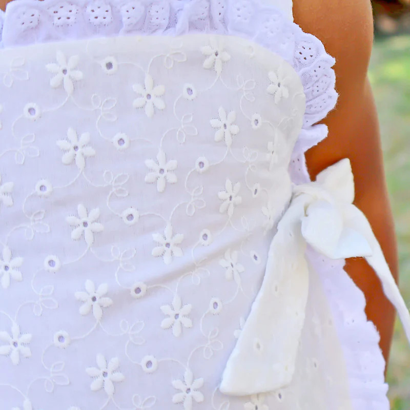 White Eyelet Lydia Bloomer Set | Classic Whimsy