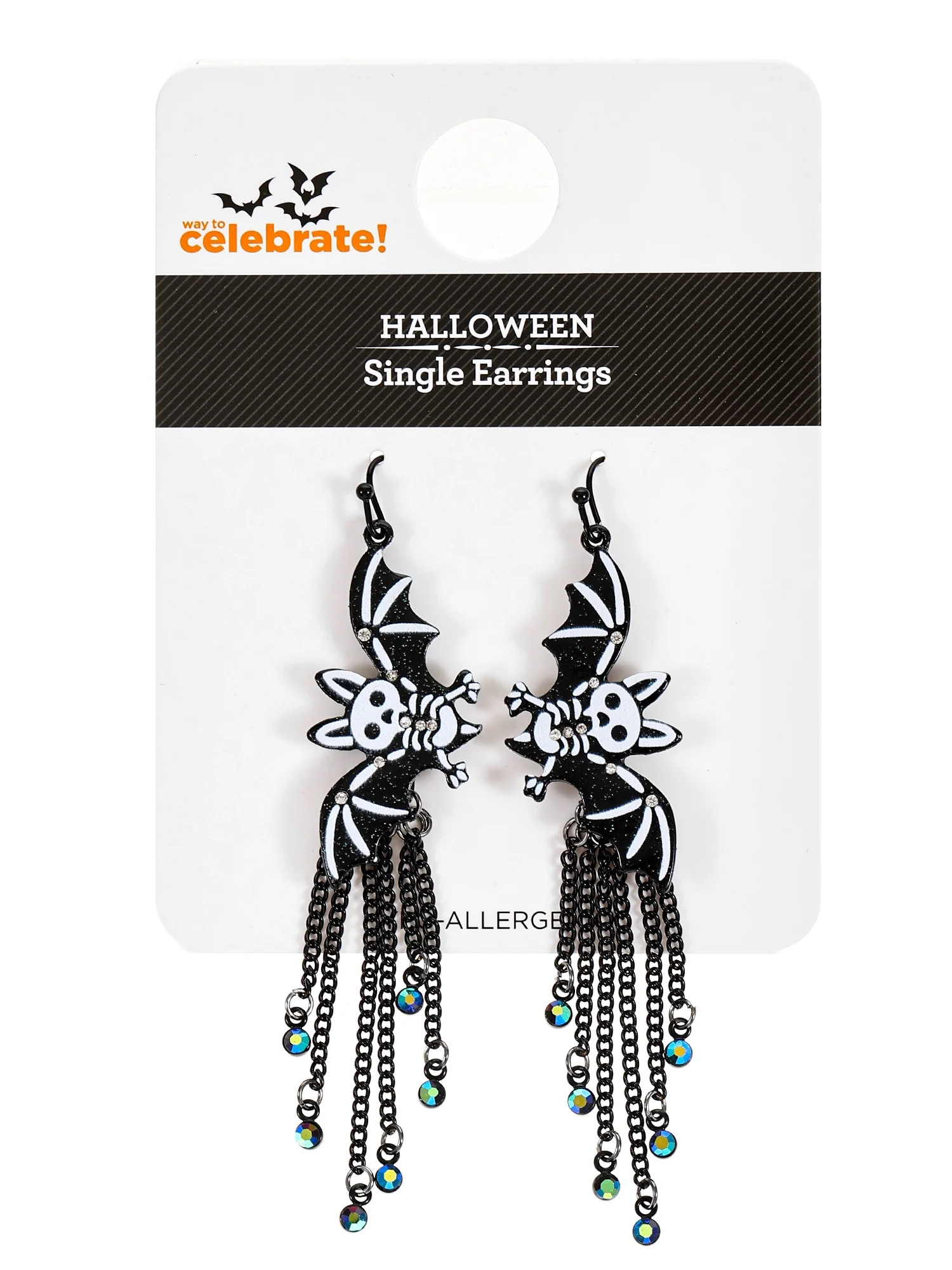 Way to Celebrate Pendiente de Gancho con Murciélagos Colgantes Halloween, 1 Par, Femenino | Walmart (US)