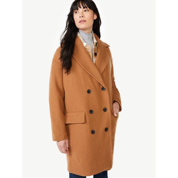 Free Assembly Women's Oversized Cocoon Coat - Walmart.com | Walmart (US)