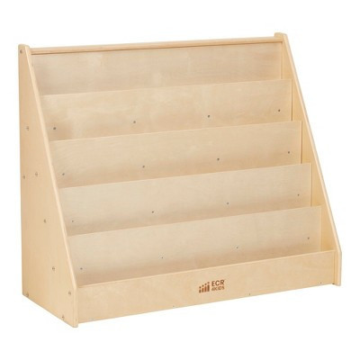 ECR4Kids Single-Sided Wooden Book Storage and Display, Montessori Furniture, Natural | Target