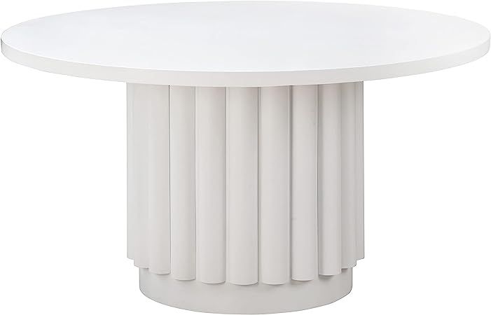 TOV Furniture Kali 55" White Round White Dining Table | Amazon (US)