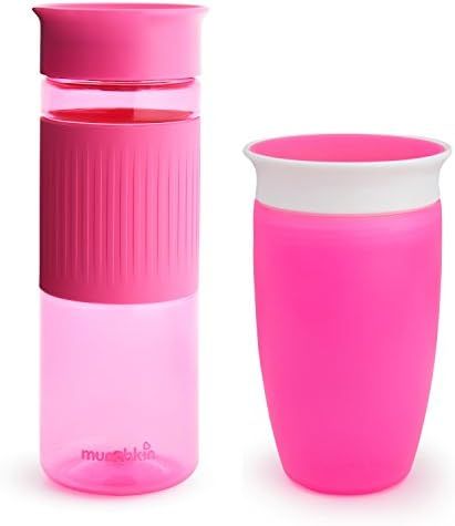 Munchkin Miracle 360 Hydration Set, 2 Pack, 24 Ounce and 10 Ounce, Pink | Amazon (US)