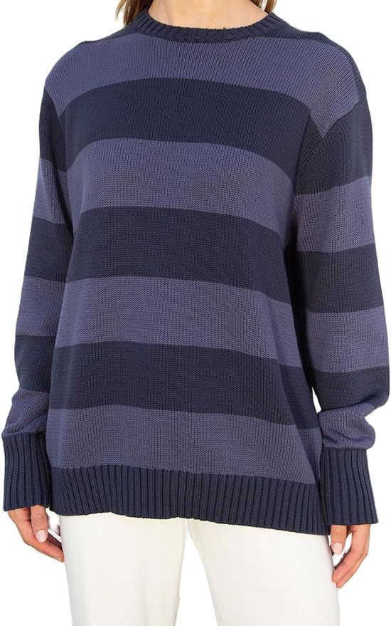 Women Y2K Striped Sweater Knit Oversized Long Sleeve Pullover Sweaters 90S Harajuku Preppy E-Girl... | Amazon (US)