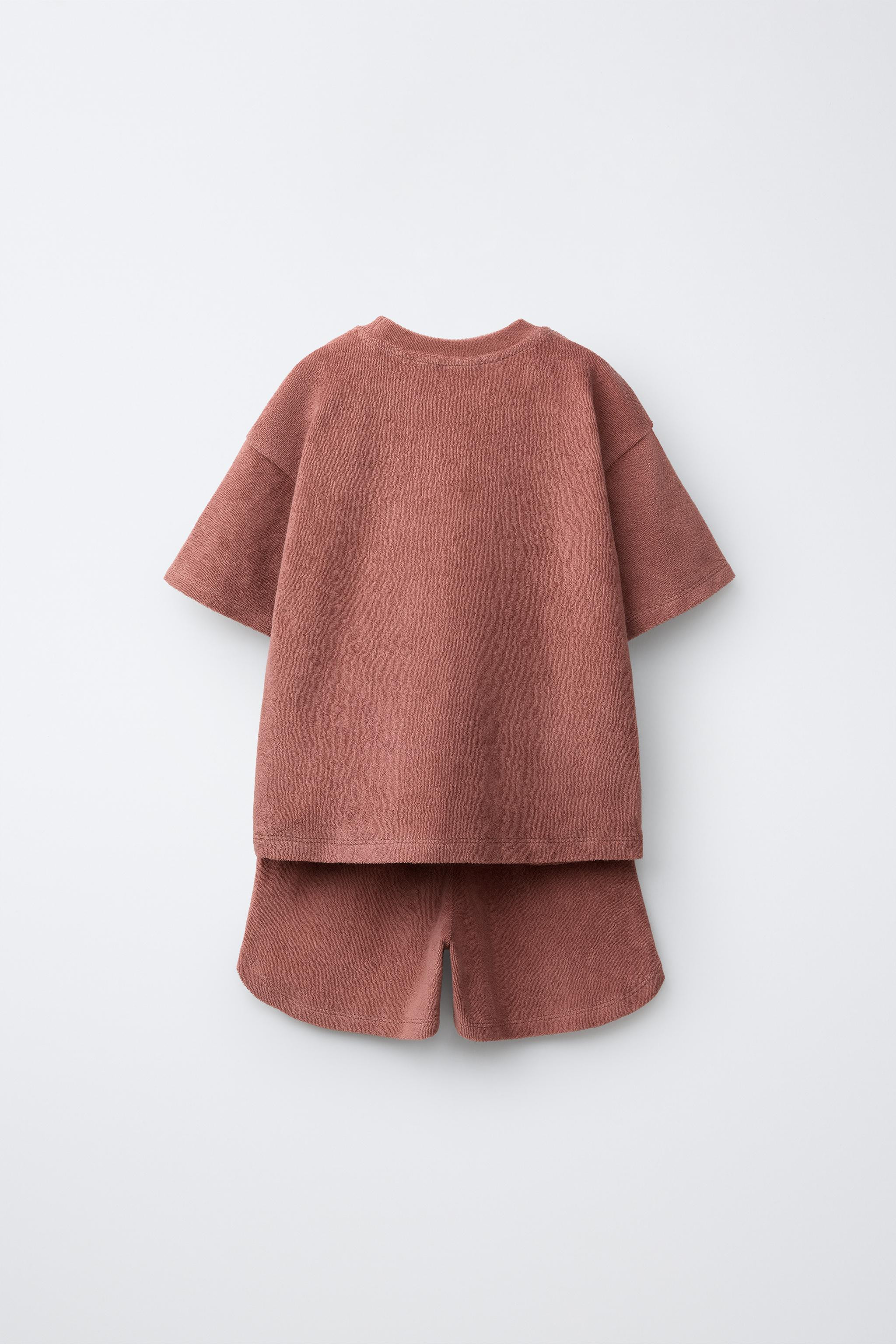 TOWEL EFFECT T-SHIRT AND BERMUDA SET | Zara US