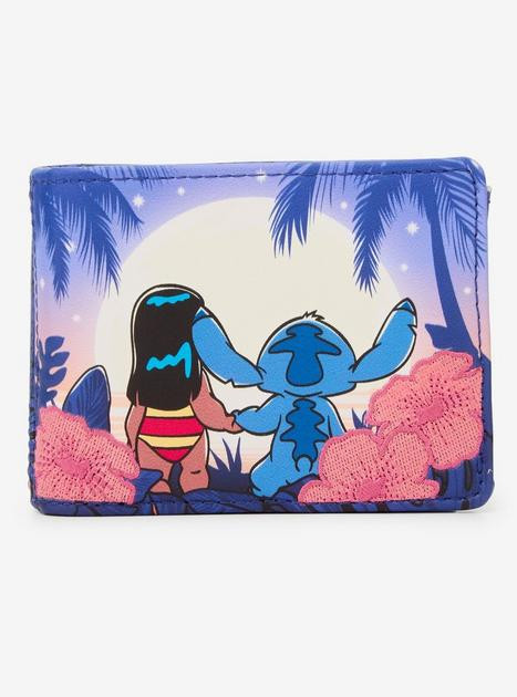 Loungefly Disney Lilo & Stitch Floral Sunset Scene Wallet (BoxLunch 10th Anniversary Edition) - B... | BoxLunch