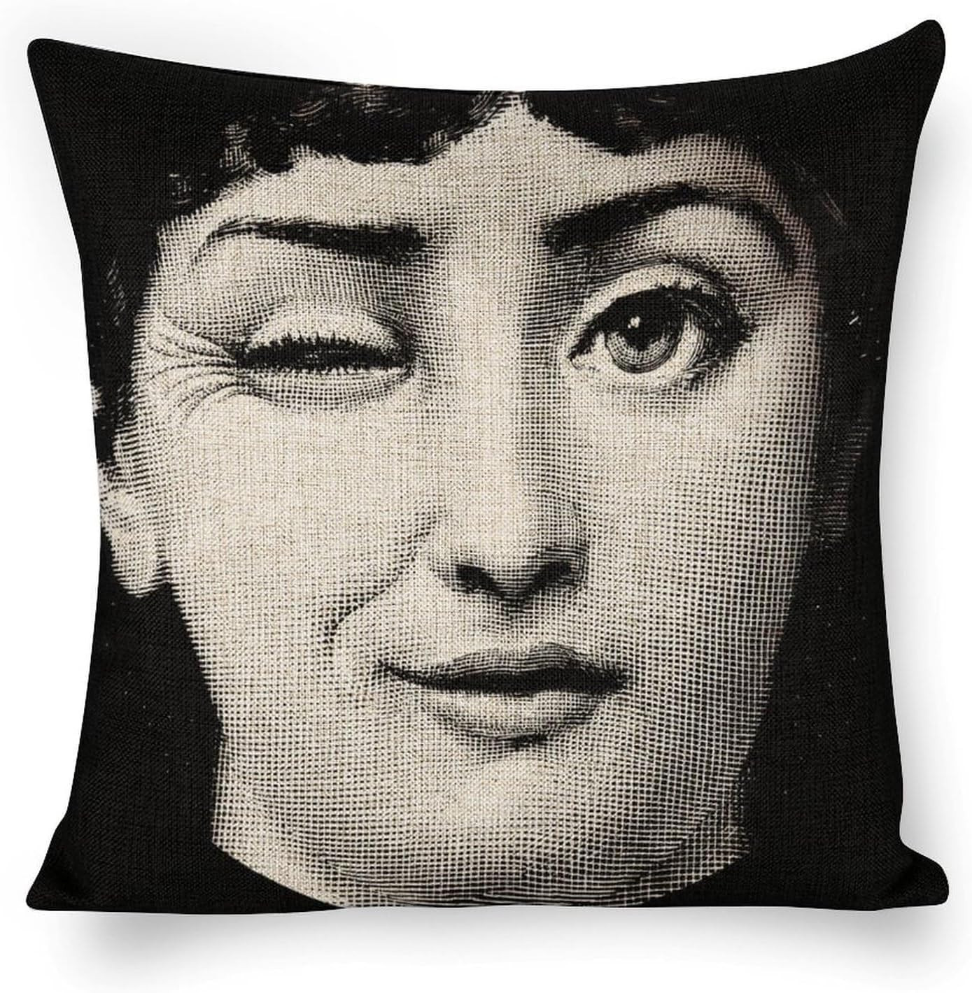 Lina Cavalieri Artificial Linen Throw Pillow Case, Decorative Cushion Cover Square Art Personaliz... | Amazon (US)