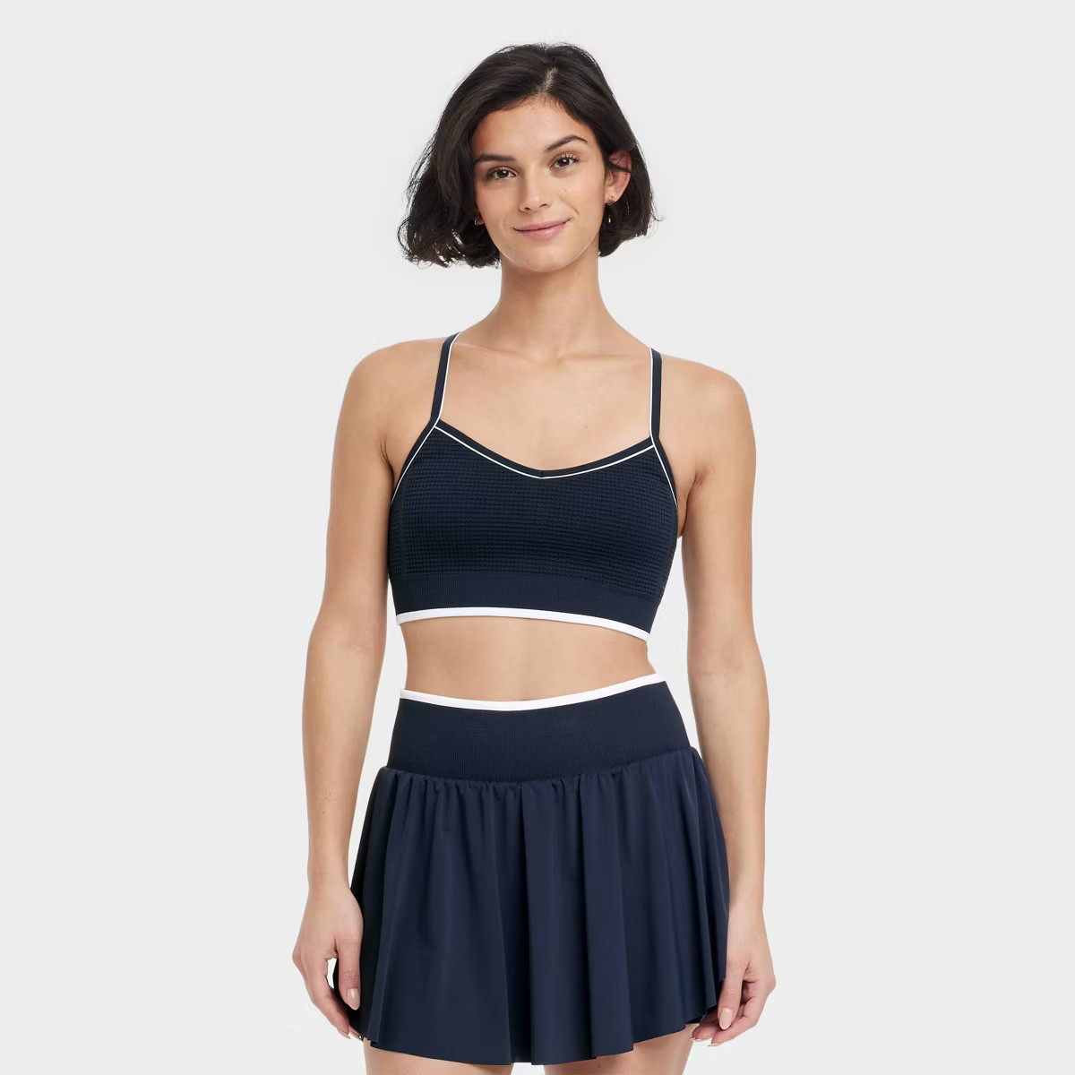 Women's Seamless Light Support Tipped Longline Sports Bra - All In Motion™ | Target