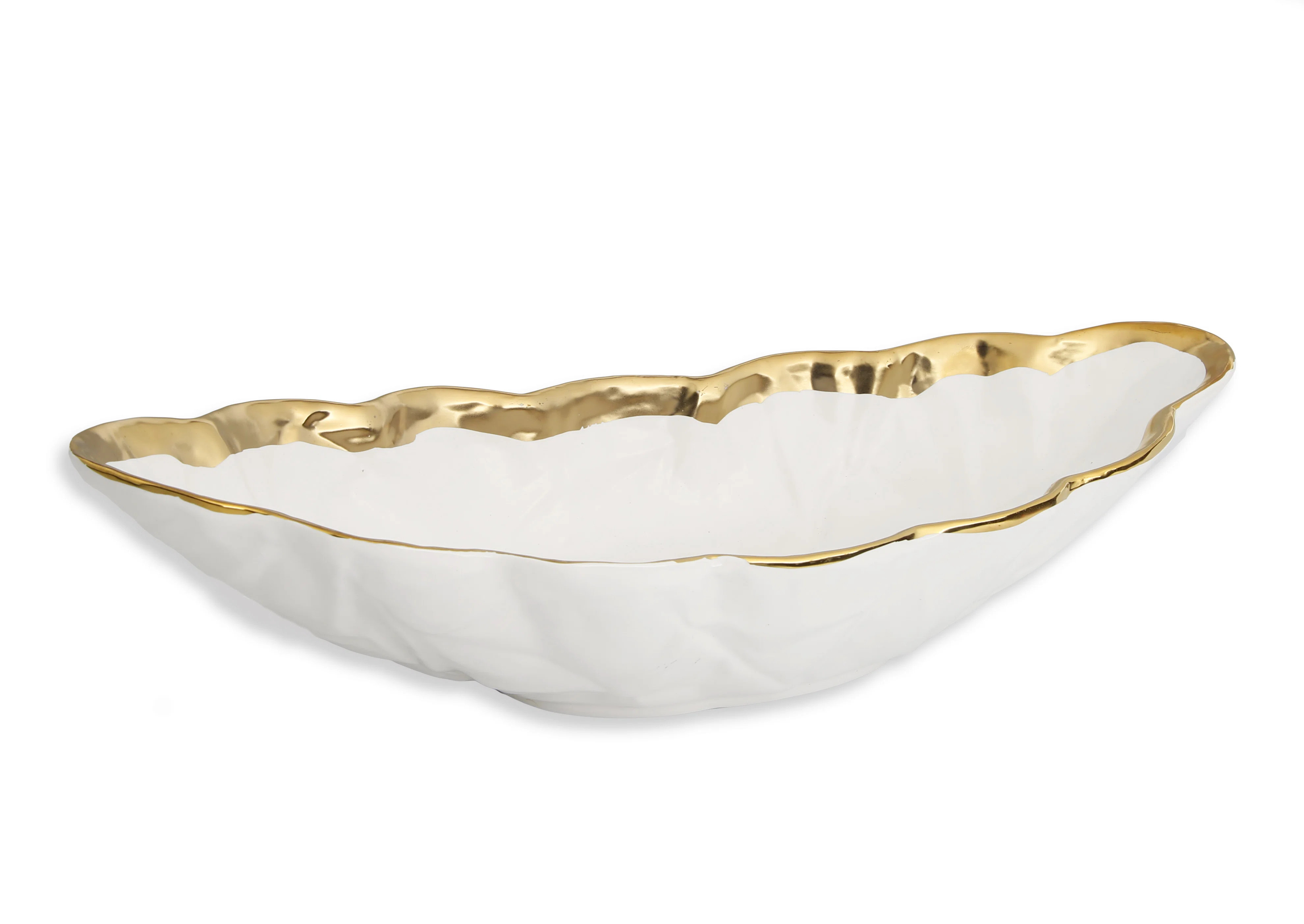 House of Hampton® Porcelain Decorative Bowl in White & Reviews | Wayfair | Wayfair North America