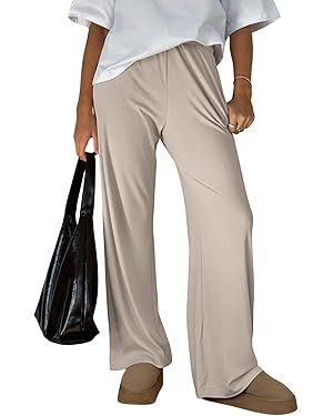 Trendy Queen Womens Wide Leg Pants Sweatpants Comfy Lounge Fit Loose Flowy Pants Fall Fashion Clo... | Amazon (US)