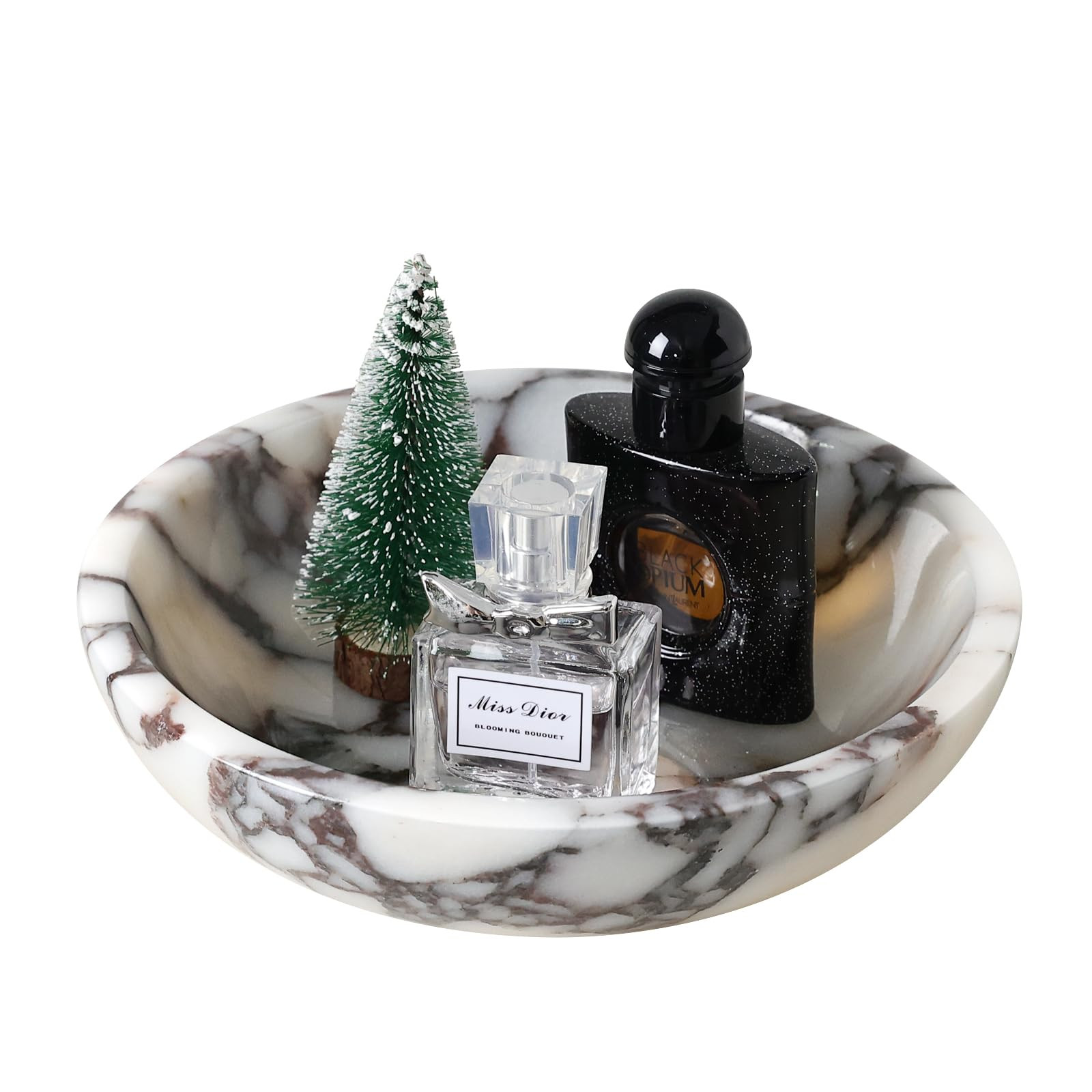 Decorative Bowl for Home Decor – Marble Fruit Bowl, Key Holder Tray with Marble Finish, Entrywa... | Amazon (US)