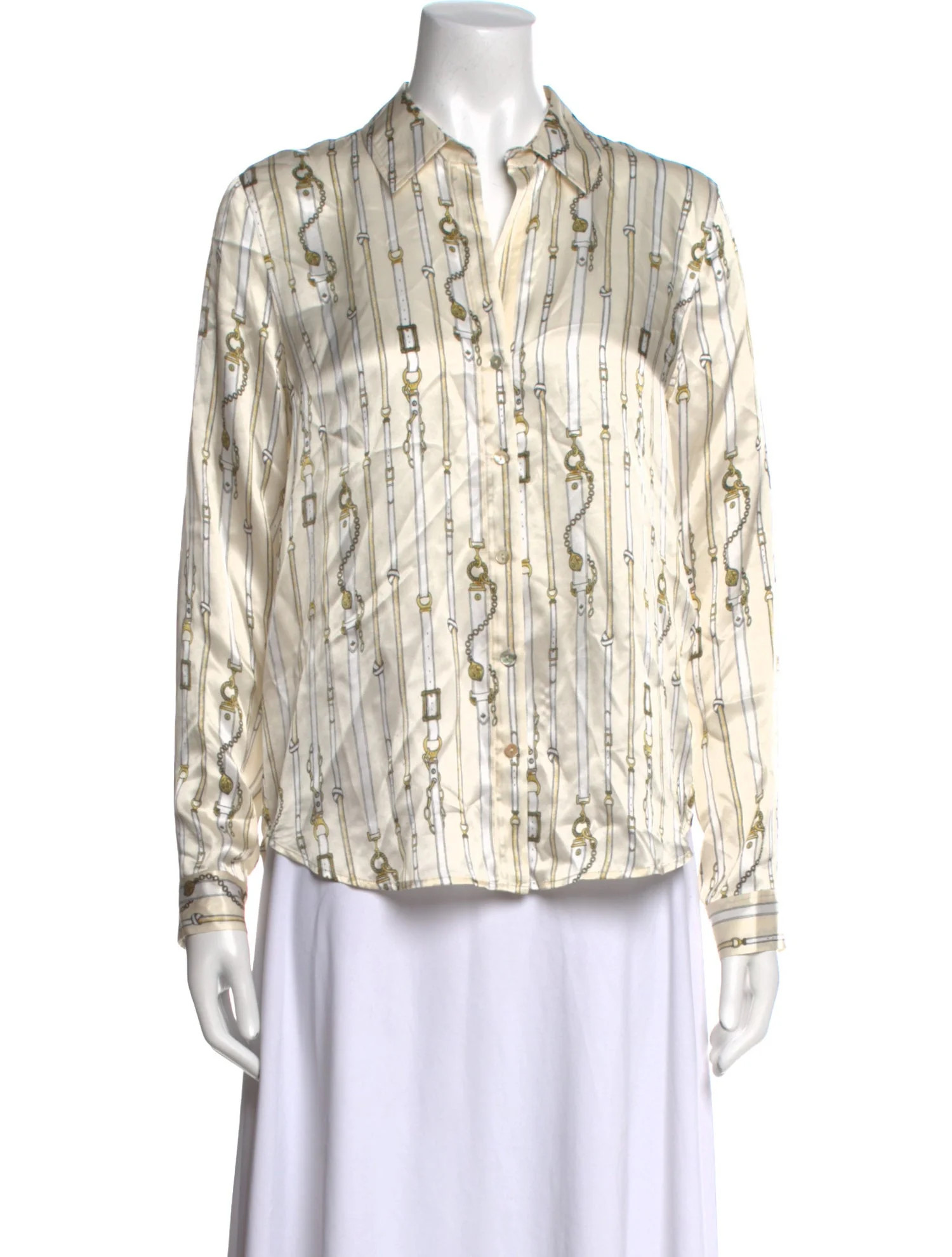 Silk Printed Button-Up Top | The RealReal