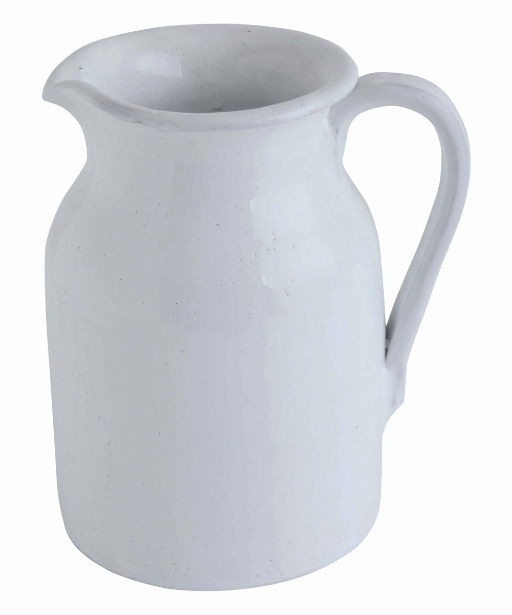 Creative Co-Op Pitchers White - 8.25'' White Terra-Cotta Pitcher | Zulily