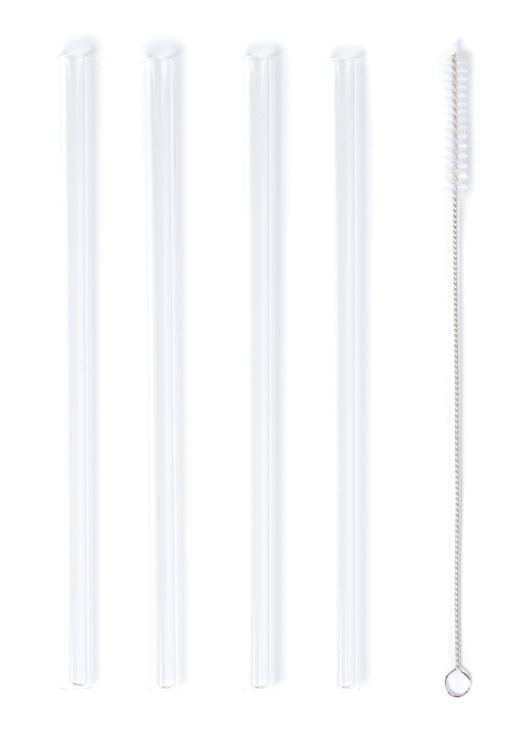 Serax Smoothierietje set van 4 • Transparant • de Bijenkorf | De Bijenkorf (NL)