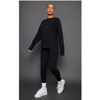 Black Cotton High Waist Leggings | PrettyLittleThing CAN