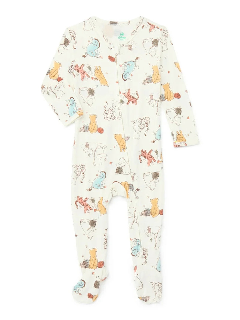 Character Baby Gender Neutral Two-Way Zip Front Sleep N Play Pajamas, Sizes Newborn-6/9 Months | Walmart (US)