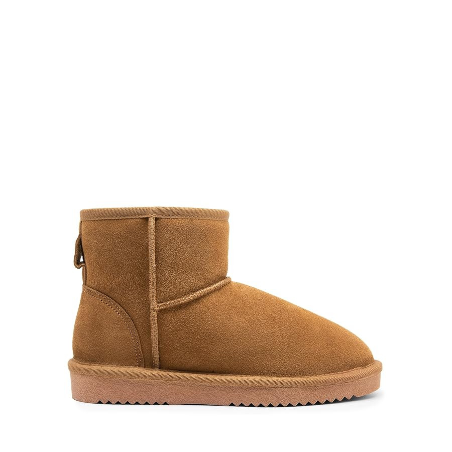 DREAM PAIRS Snow Boots for Women Genuine Suede Faux Fur Lining Anti-Slip Warm Winter Booties Slip... | Amazon (US)