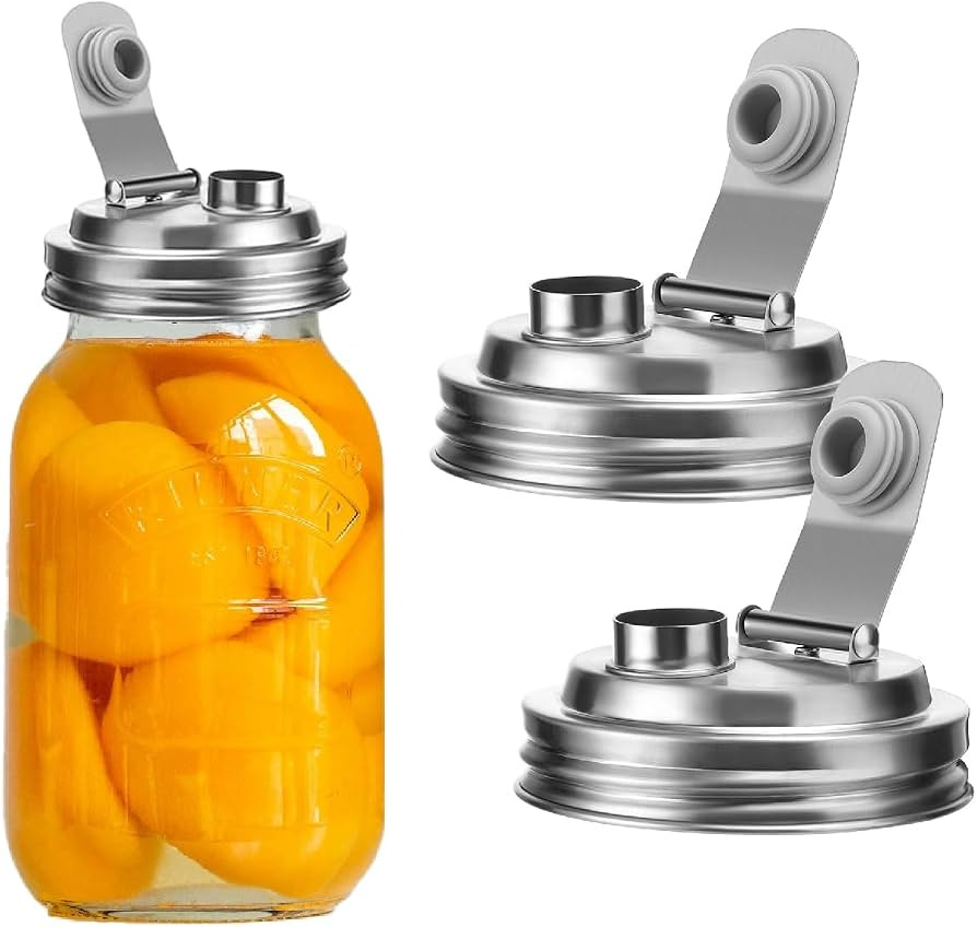Mason Jar Pour Spout Lid Stainless Steel,Pour Spout Flip Cap Lids for Mason Jars,No Rust Leaking ... | Amazon (US)