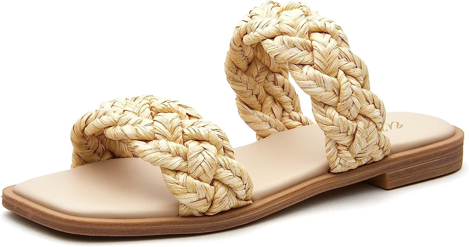 Weestep Women Braided Flat Slip on Slide Sandal | Amazon (US)