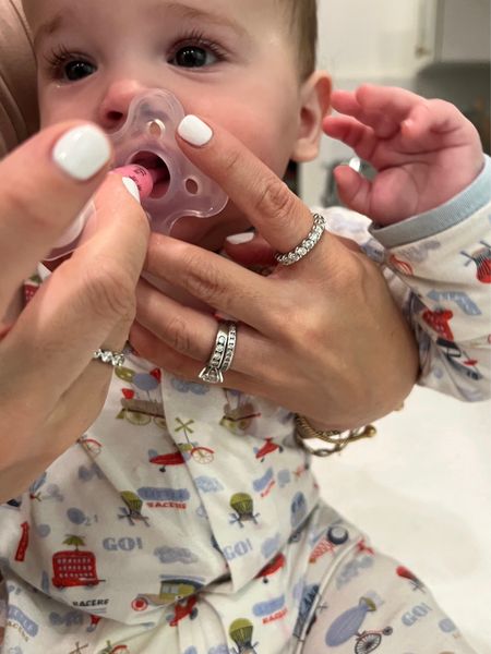 Only way Beau is taking his antibiotic. This baby medicine pacifier is amazing because he kept spitting the antibiotic out with a normal syringe. #babymedicine #babysickday #babysickdayessentials 

#LTKbaby #LTKbump #LTKfamily