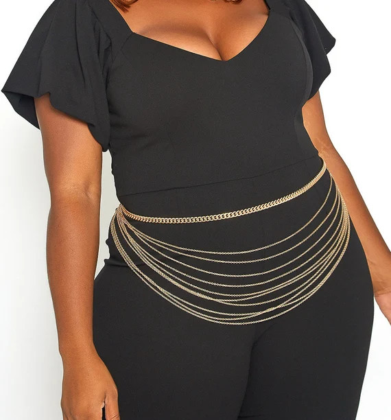 Chain Belt  Layered Chain Belt  Plus Size Belt  Women Waist | Etsy | Etsy (US)