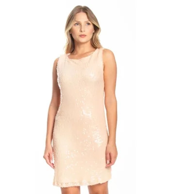 Vestido Curto Paetê Endless Bege | Dafiti (BR)