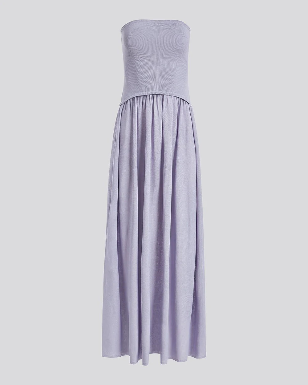 The Strapless Soglio Dress in Lilac Pastel | Solid & Striped
