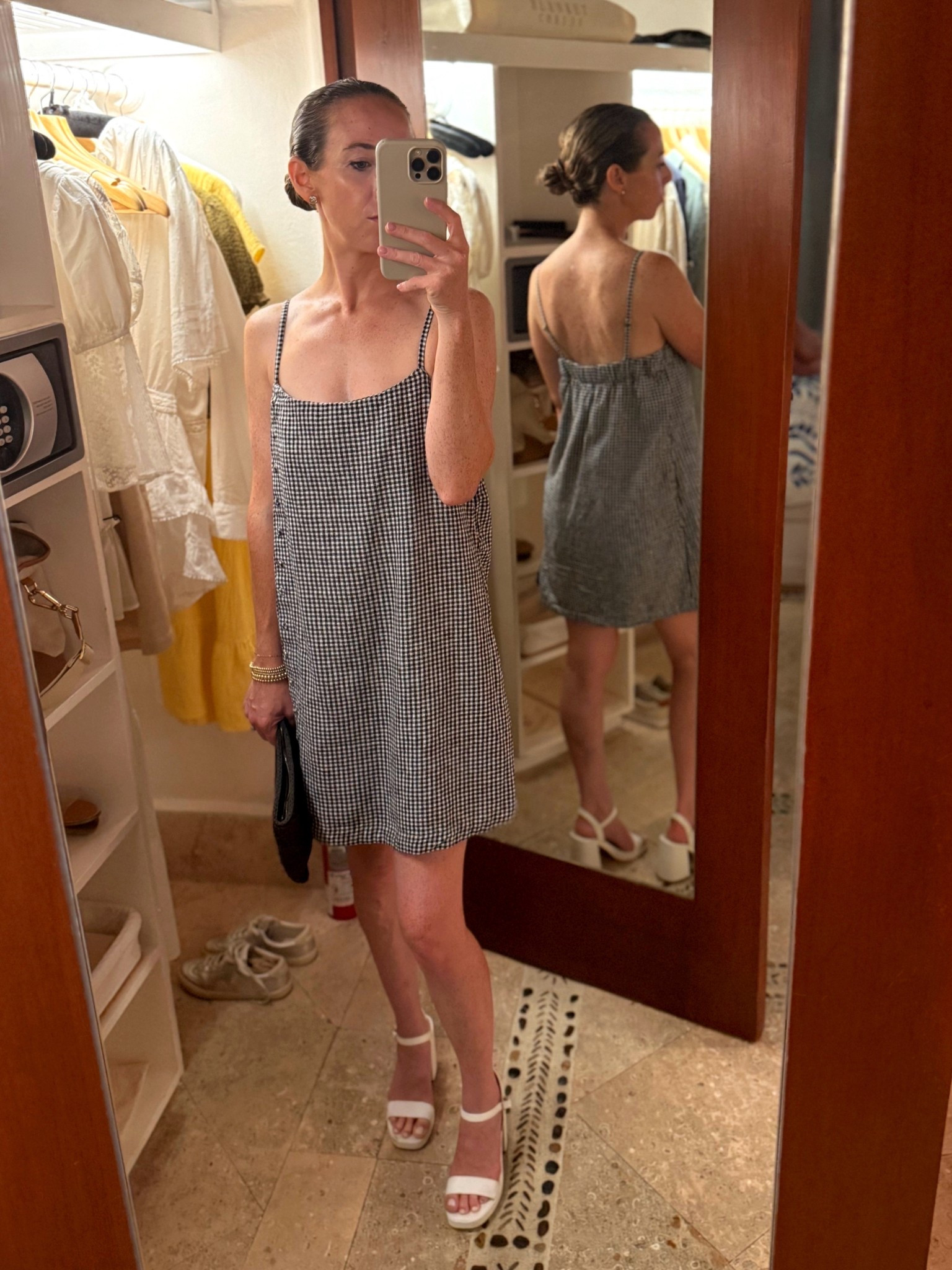 cabo night #abercrombie #minidress #amazonheels