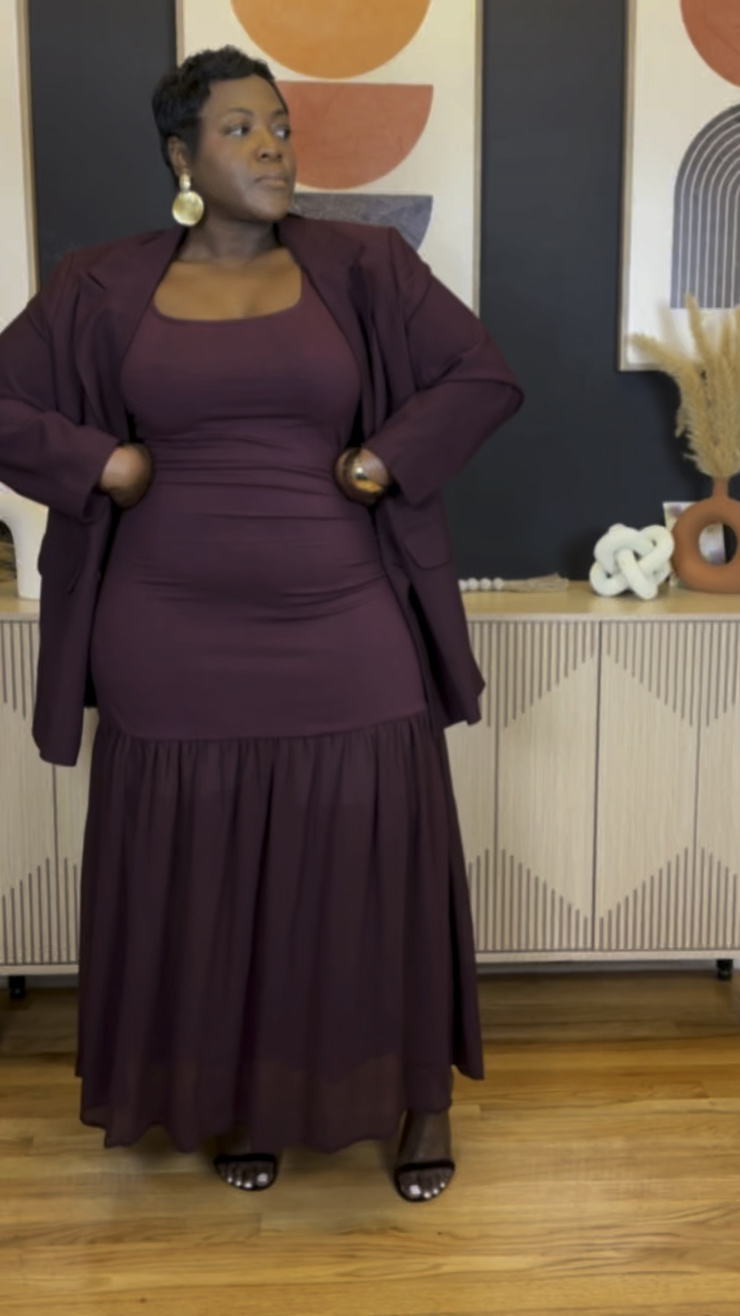 I saw this maxi dress on Targets site and loved it but I wasn’t sure how it would work for my mid size figure. I bought a large and XL just to be safe. I tried on the large 1st and knew it was perfect! 

Paired it with Target Blazer size XL and (2 years old)Express heels (sized up to an 8).

#LTKWorkwear #LTKStyleTip #LTKMidsize